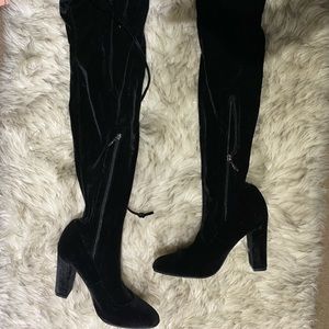 ❌SOLD❌Velvet thigh high boots
